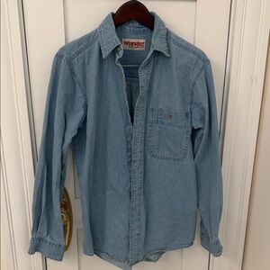 Wrangler Men's Blue Denim Shirt